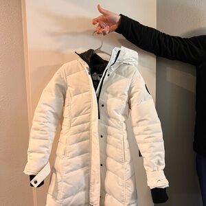 Women's White Canada Goose Quilted Coat